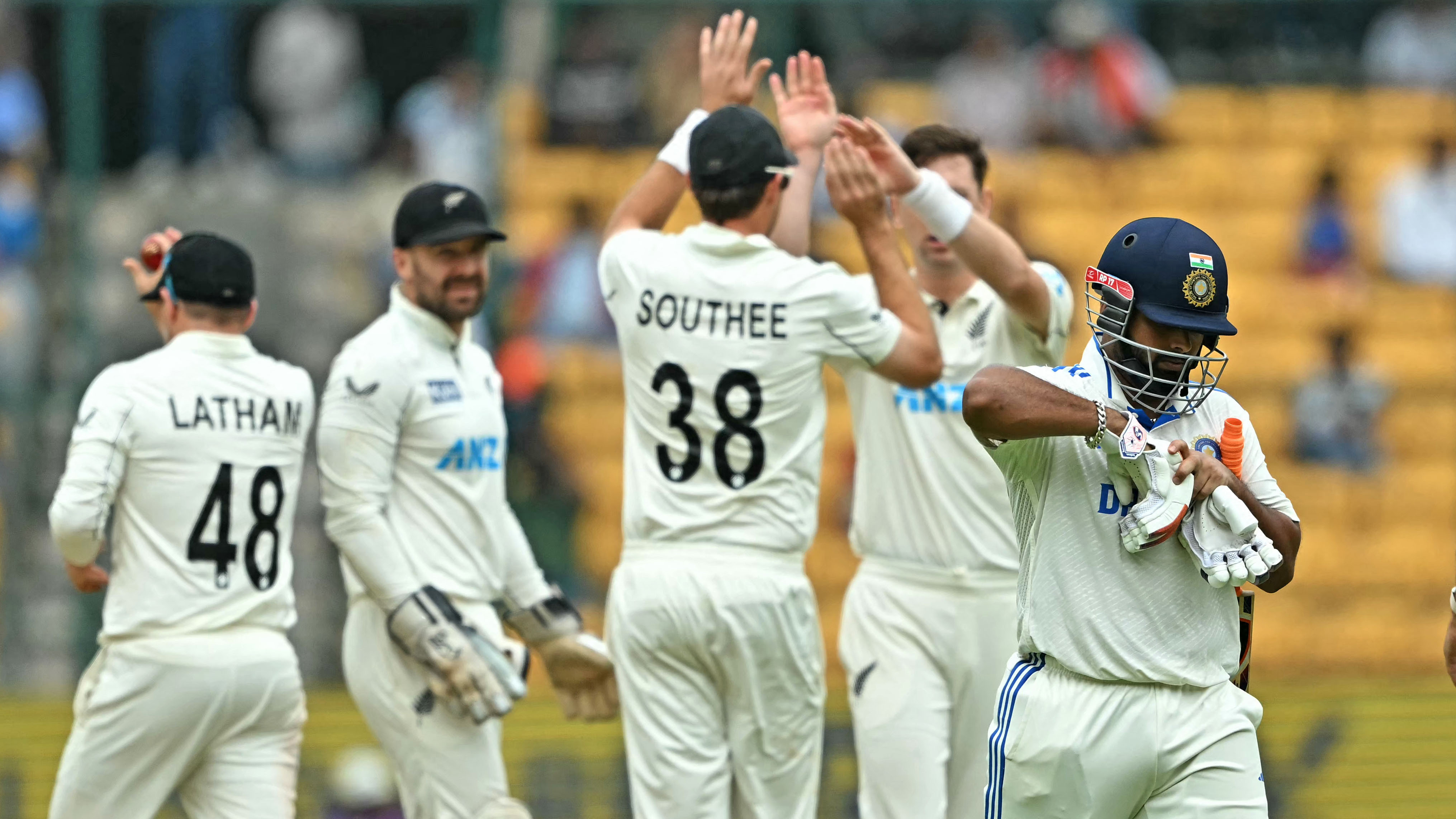 India rolled for just 46, Pant hurt against NZ
