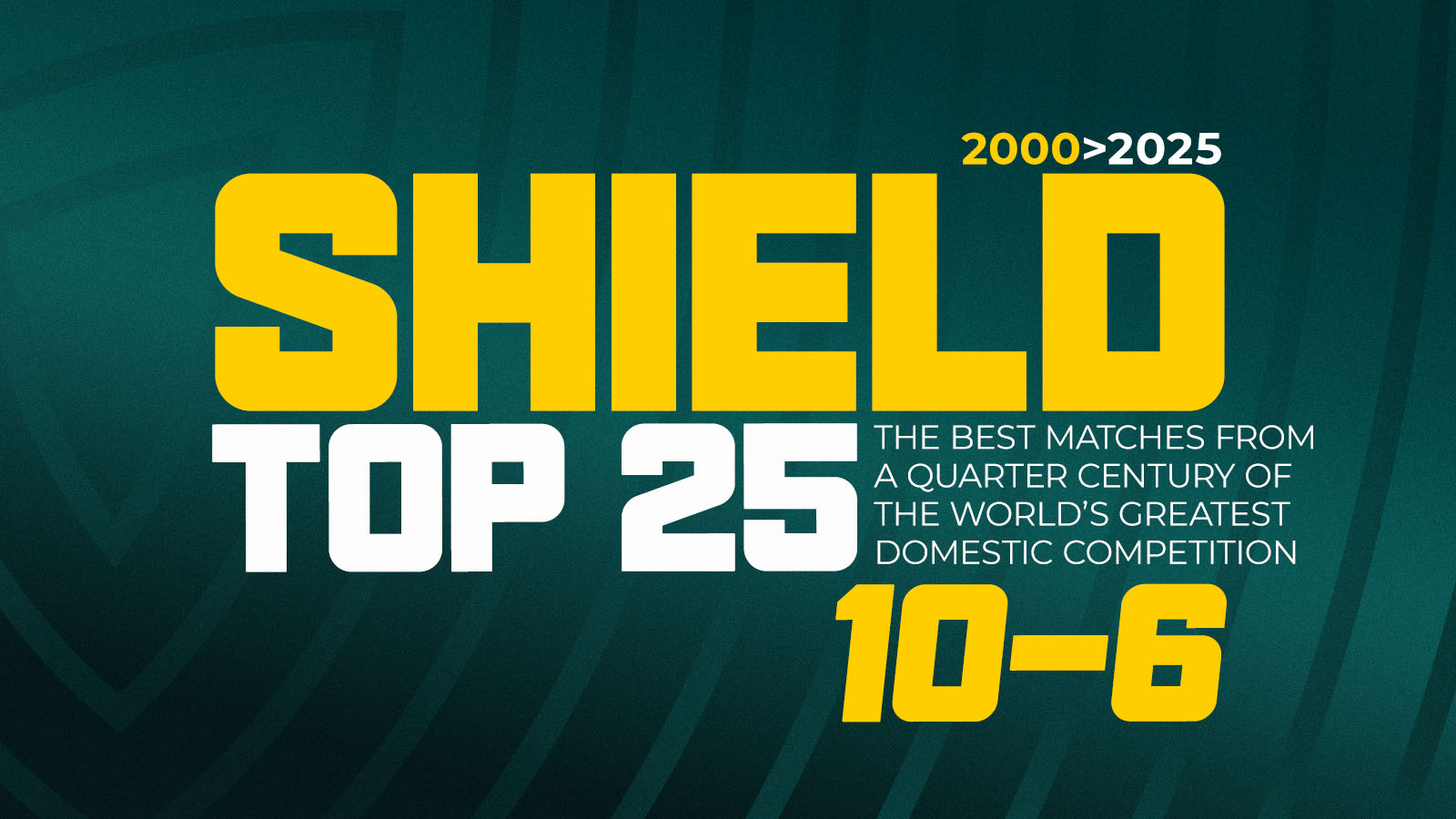 The best Sheffield Shield matches of the century: 10-6