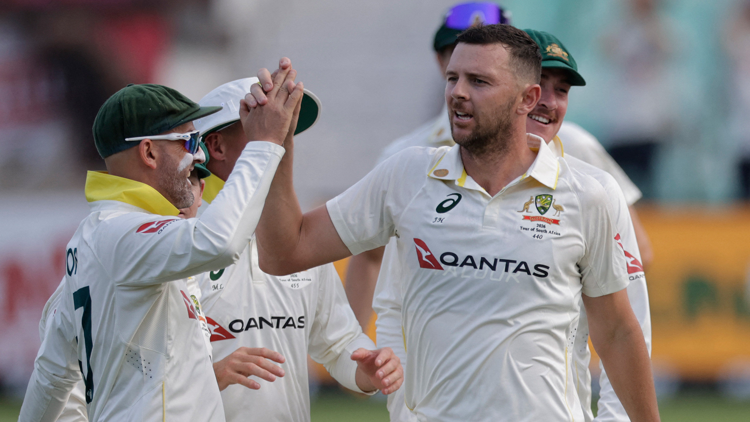 As it happened: Hazlewood strikes after Aussies post 390