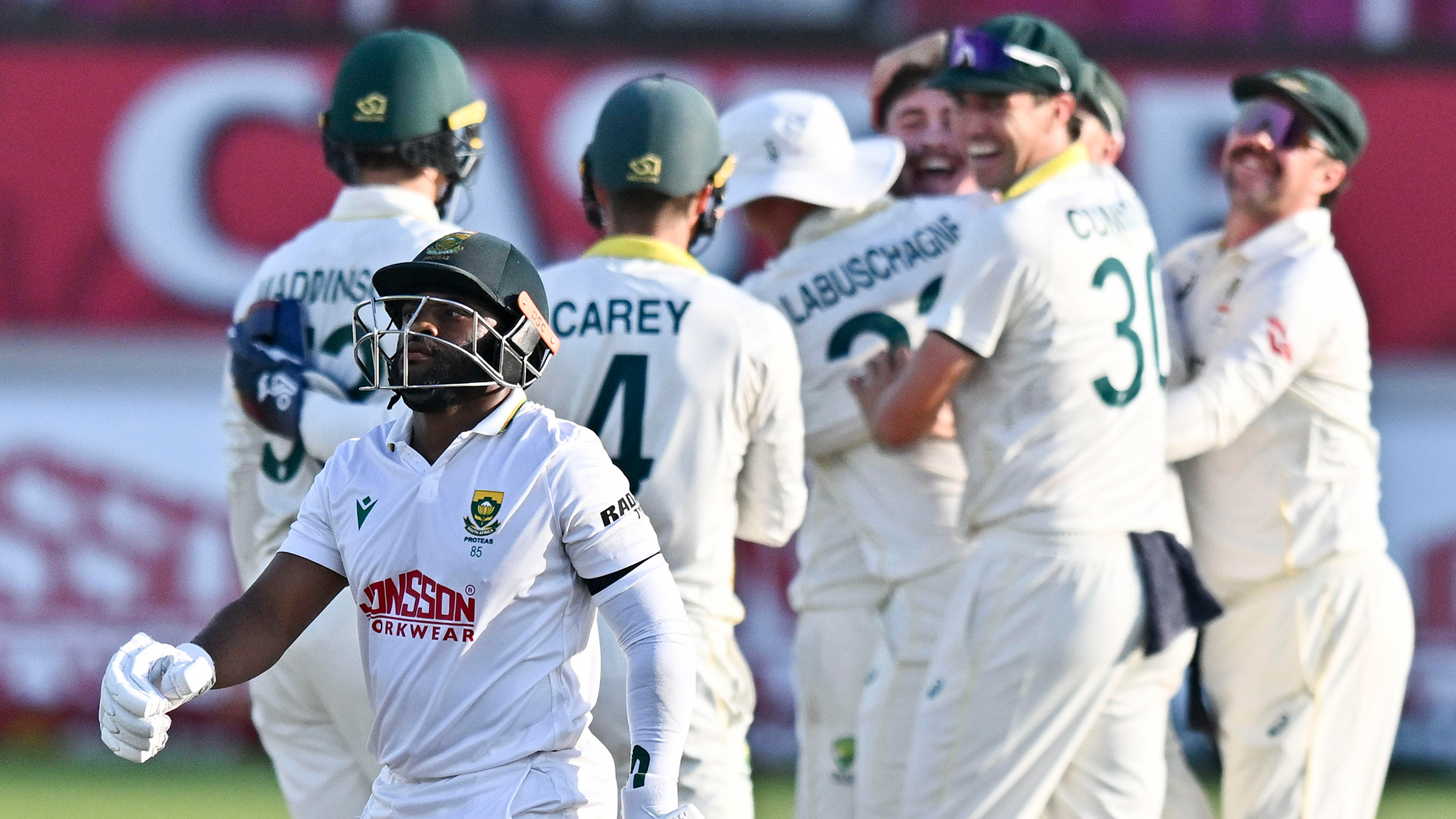Australia tighten grip on first Test after Smith head knock